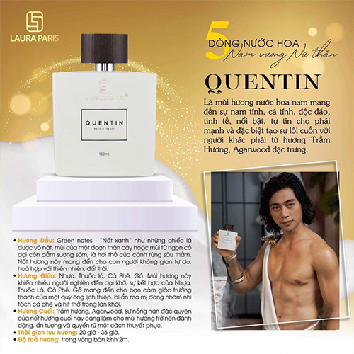 Nước hoa Nam Quentin Laura Paris No5 100ml - Laura Sunshine Nhật Kim Anh